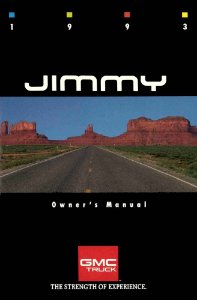 1993 GMC Jimmy Owner's Manual