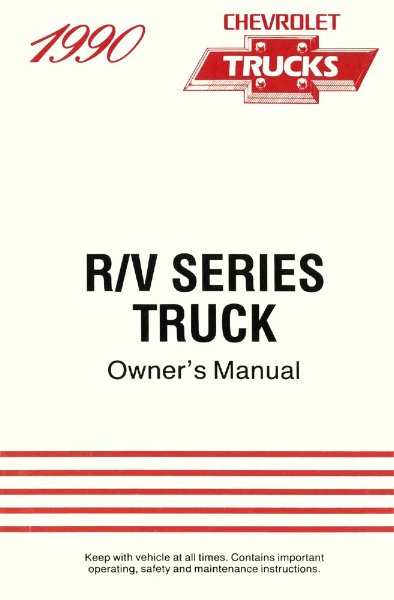 1990 Chevrolet R, V Series Owner's Manual