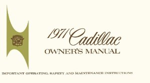 1971 Cadillac All Models Owner's Manual