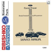 1992 FORD ESCORT, MERCURY TRACER Body, Chassis & Electrical Service Manual sample image