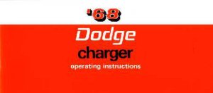 1968 Dodge Charger Owner's Manual