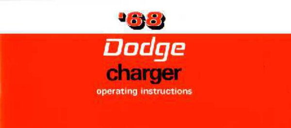 1968 Dodge Charger Owner's Manual