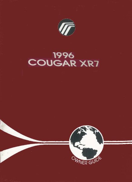 1996 Mercury Cougar XR7 Owner's Manual