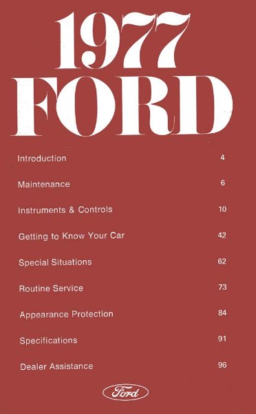 1977 Ford LTD Owner's Manual