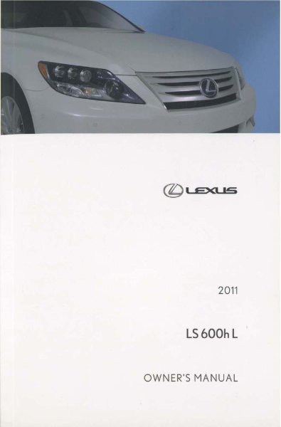 2011 Lexus LS 600h L Owner's Manual