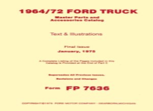 1964–1972 Ford Truck ALL MODELS - MASTER PARTS BOOK Parts Book