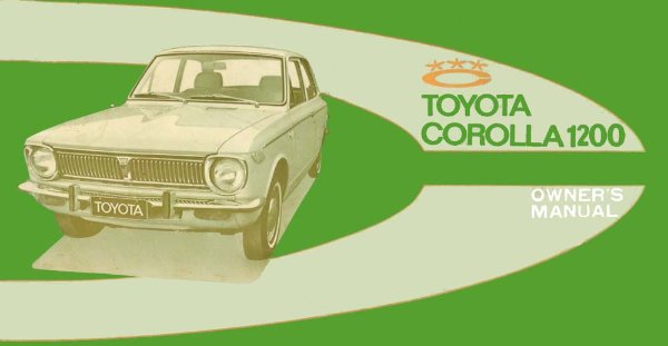 1973–1974 Toyota Corolla 1200 Owner's Manual