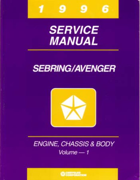 1996 Chrysler Sebring, Avenger Factory Shop Service Manual