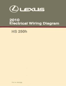 2010 Lexus HS 250h Wiring Diagrams Manual