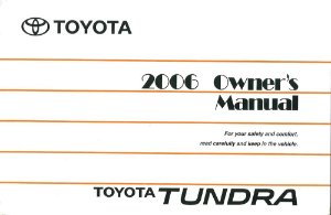 2006 Toyota Tundra Owner's Manual