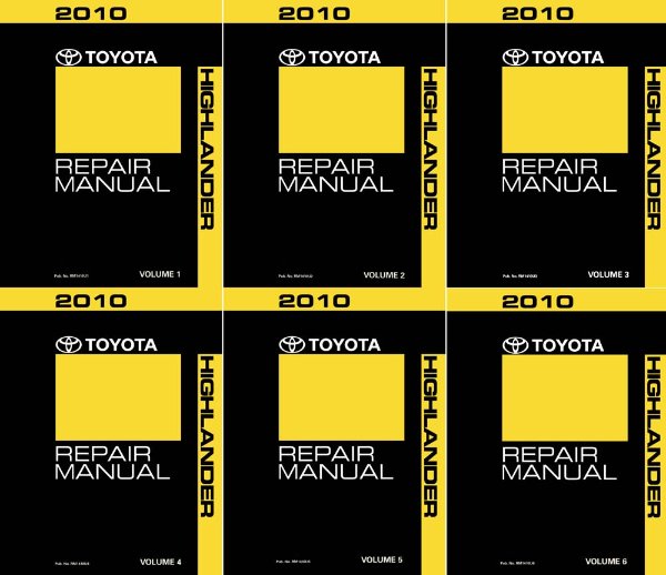 2010 Toyota Highlander Factory Shop Service Manual