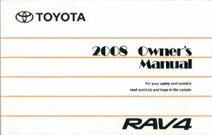 2008 Toyota Rav4 Owner's Manual