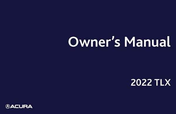2022 Acura TLX Owner's Manual