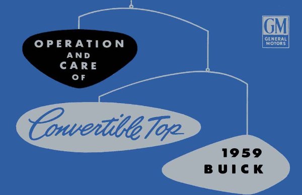 1959 Buick Convertible Top Supplement Owner's Manual