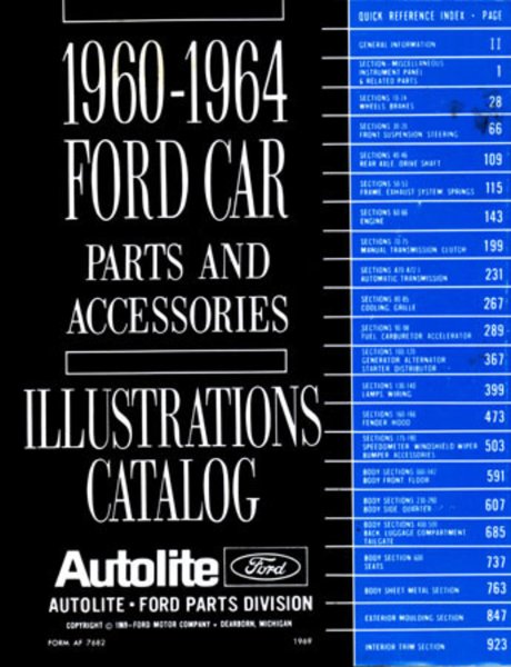 1960–1964 Ford All Models Parts Book