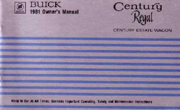 1981 Buick Century, Regal Owner's Manual