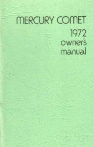 1972 Mercury Comet Owner's Manual