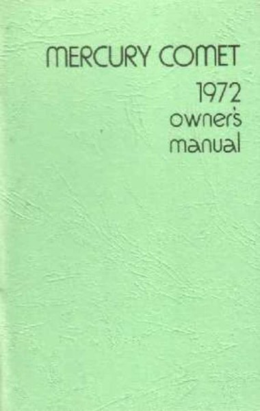 1972 Mercury Comet Owner's Manual