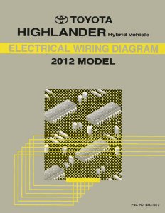 2012 Toyota Highlander Hybrid Wiring Diagrams Manual