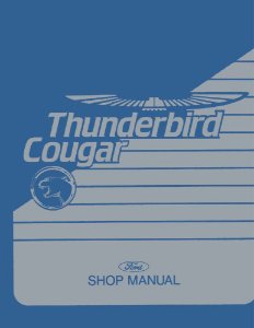1989 Ford Thunderbird, Cougar Factory Shop Service Manual