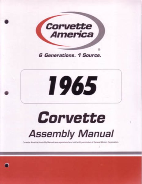 1965 Chevrolet Corvette Assembly Manual Book Rebuild Instructions Illustrations