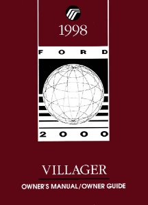 1998 Mercury Villager Owner's Manual