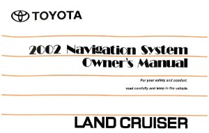 2002 Toyota Land Cruiser Owner's Manual