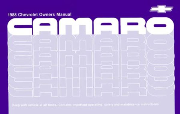 1988 Chevrolet Camaro Owner's Manual
