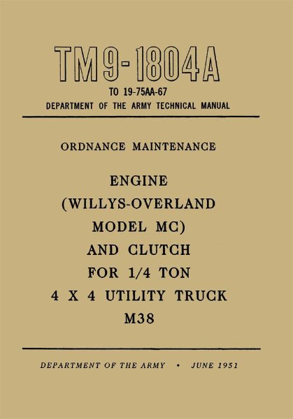 1950–1952 Jeep Military Jeeps Factory Shop Service Manual