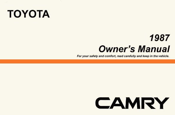 1987 Toyota Camry Owner's Manual