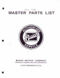 1928 1929 1930 1931 1932 Buick Parts Numbers Book Guide Interchange Drawings