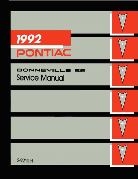 1992 Pontiac Bonneville SE Factory Shop Service Manual