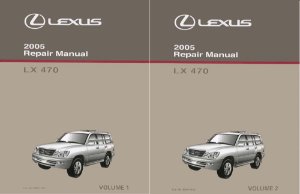 2005 Lexus LX 470 Factory Shop Service Manual