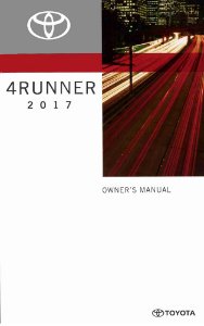 2017 Toyota 4-Runner Owner's Manual
