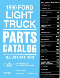 1990 Ford Truck F-150, F-250, F-350 Parts Book