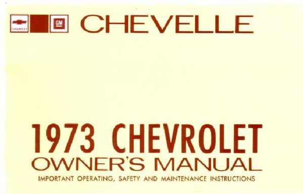 1973 Chevrolet Chevelle Owner's Manual